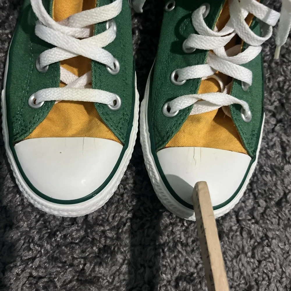 Converse  All Star  Green Yellow Canvas Hightop Men's Size 5‎ W/7 Vintage 2004